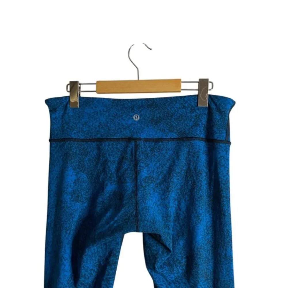 Lululemon Women's Shocking Blue Wunder Under Pant lll Luon Spray Legging